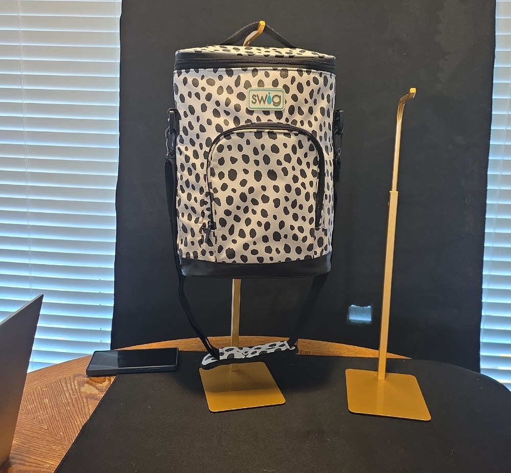 Swig Luxe Black & White Cheetah Travel Cooler Bag